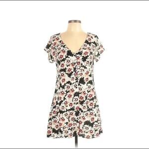 Vintage S.O.R.A.D. Black Floral Mini Dress - Y2K Grunge Fairycore - Size Small